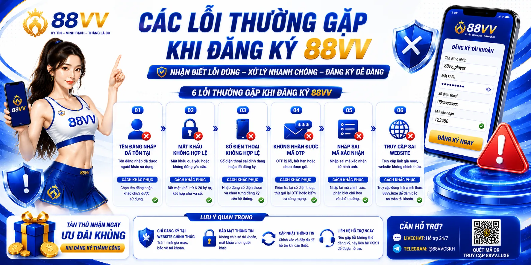 Đăng Ký 88VV: Cách Mở Và Xác Minh Tài Khoản 2 Các lỗi thường gặp khi đăng ký 88VV