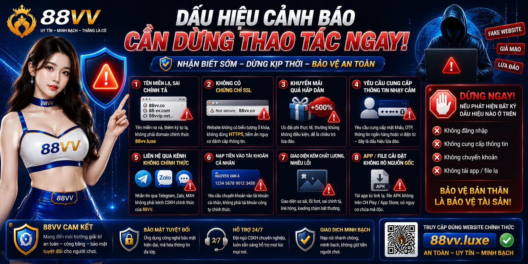 Dấu hiệu cảnh báo cần dừng thao tác ngay