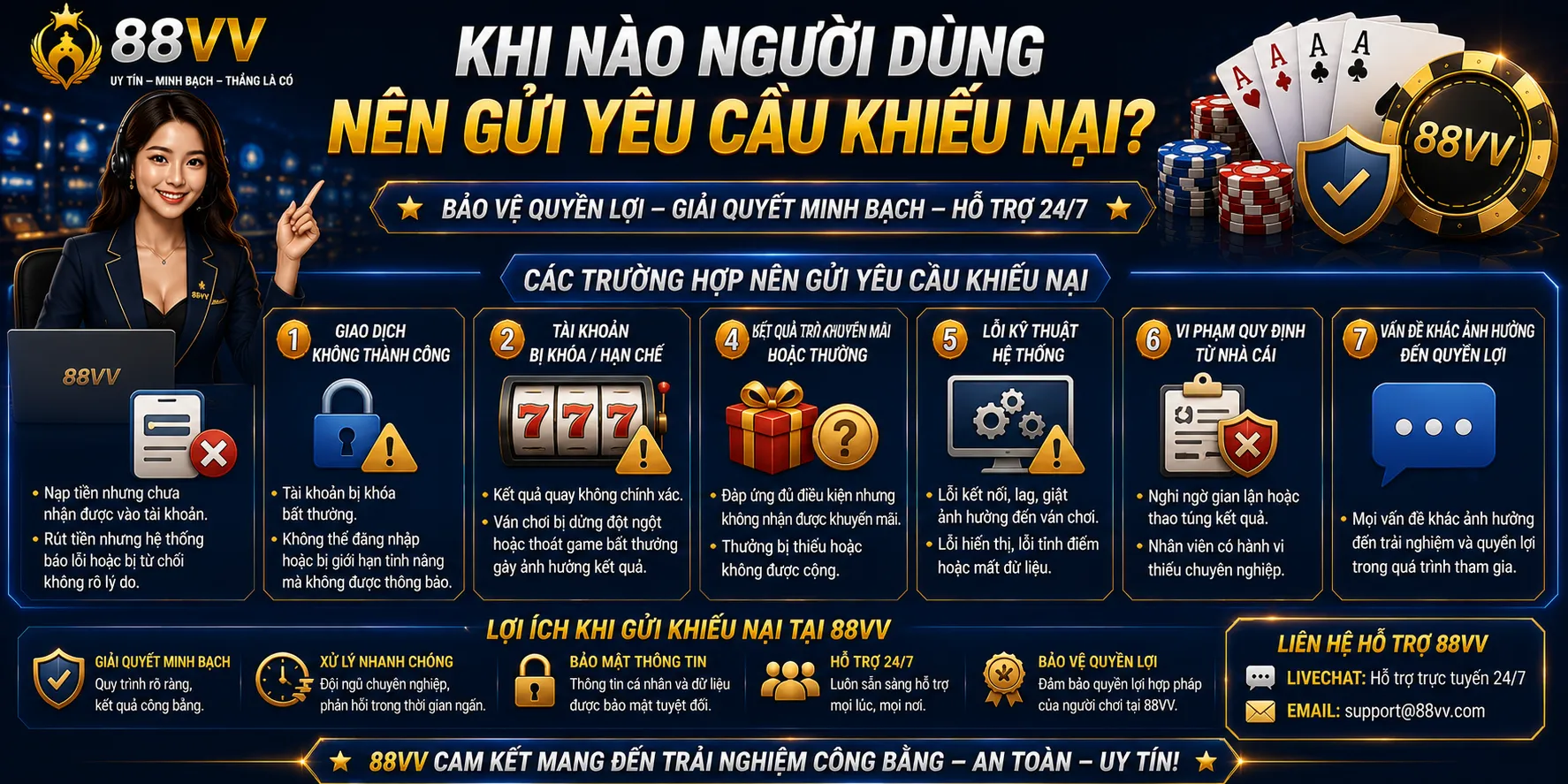 Khiếu Nại 88VV: Quy Trình Giải Quyết Tranh Chấp 1 Khi nào người dùng nên gửi yêu cầu khiếu nại?